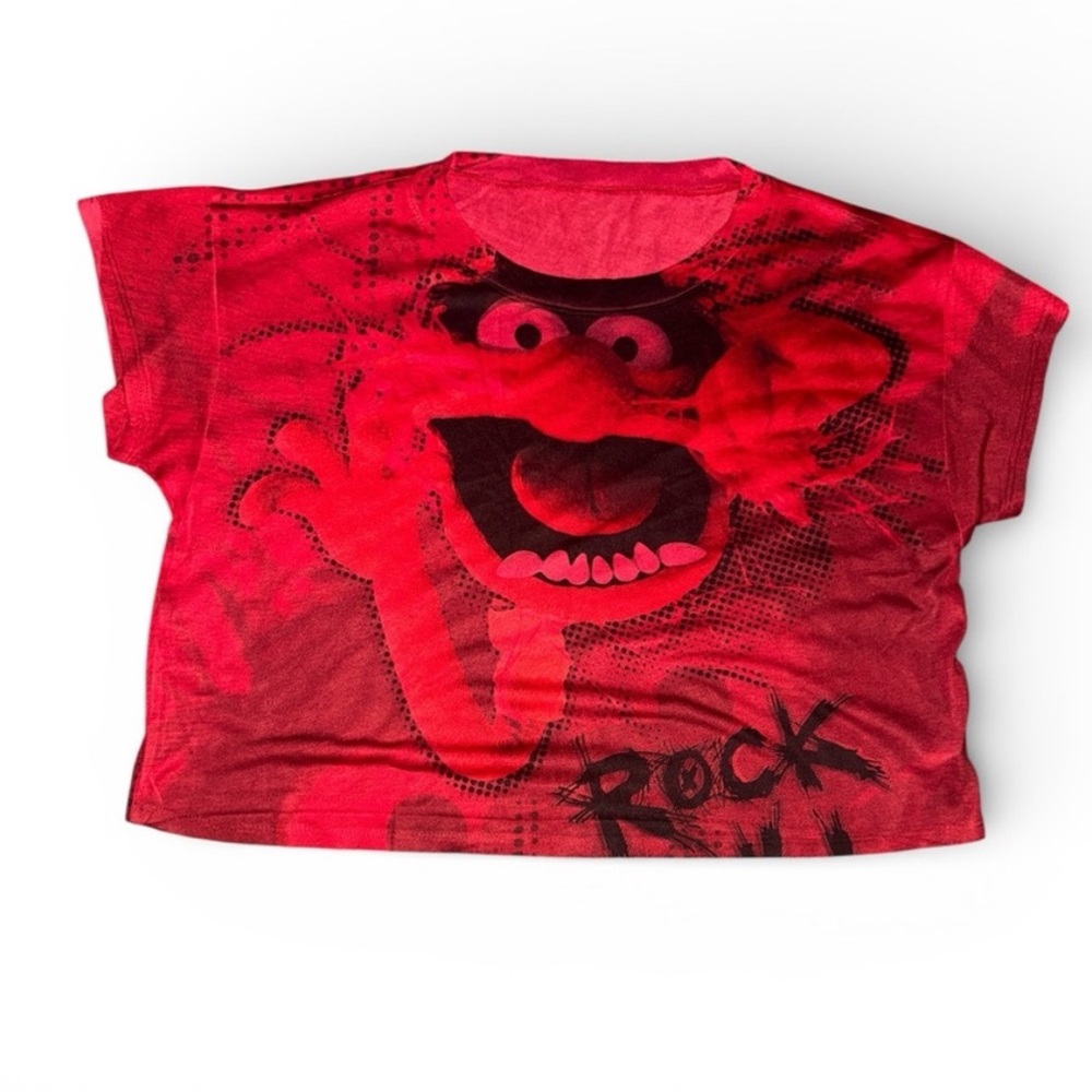 Women’s Small Animal from The Muppets Show Red Graphic T-Shirt Kid-core Casual